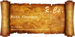 Rott Csongor névjegykártya